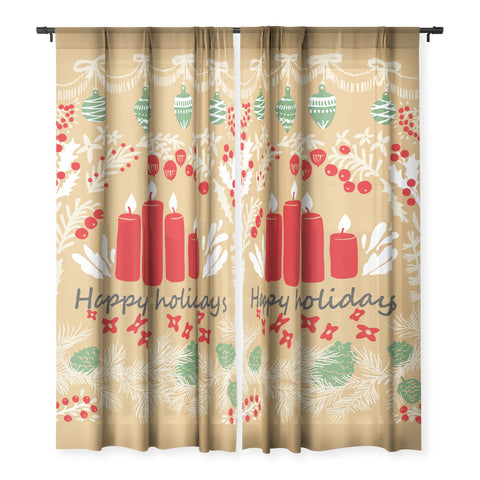 DESIGN dannick happy holidays christmas greetings Sheer Non Repeat