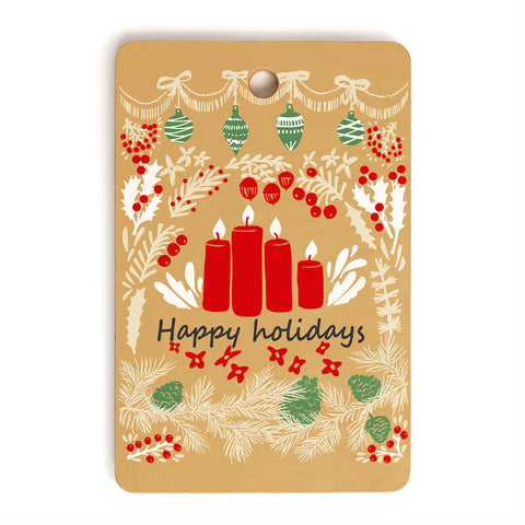 DESIGN dannick happy holidays christmas greetings Cutting Board Rectangle