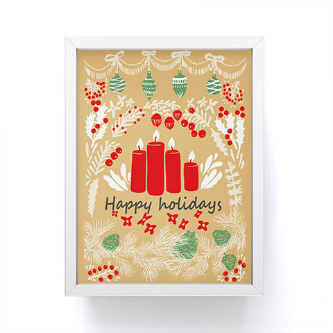 DESIGN d´annick happy holidays christmas greetings Framed Mini Art Print