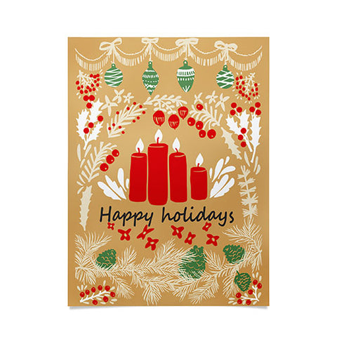 DESIGN d´annick happy holidays christmas greetings Poster