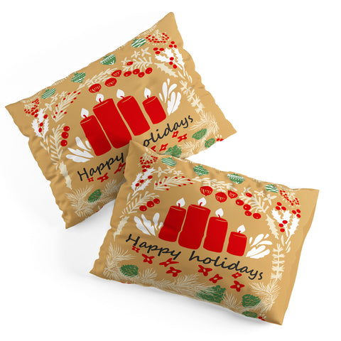 DESIGN dannick happy holidays christmas greetings Pillow Shams