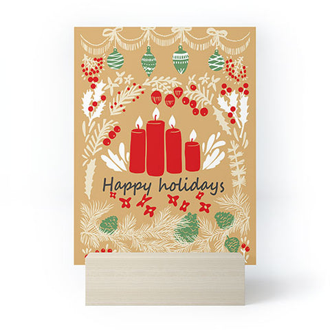 DESIGN d´annick happy holidays christmas greetings Mini Art Print