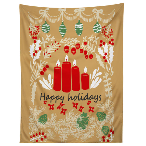 DESIGN d´annick happy holidays christmas greetings Tapestry