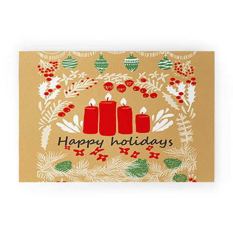 DESIGN d´annick happy holidays christmas greetings Welcome Mat