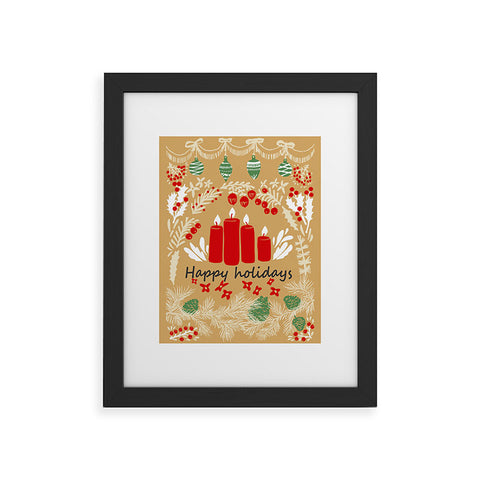 DESIGN dannick happy holidays christmas greetings Framed Art Print