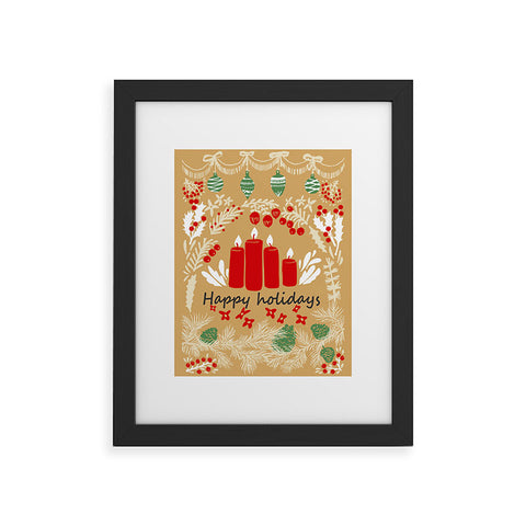 DESIGN d´annick happy holidays christmas greetings Framed Art Print