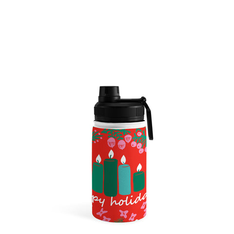 DESIGN d´annick happy holidays greetings folk Water Bottle
