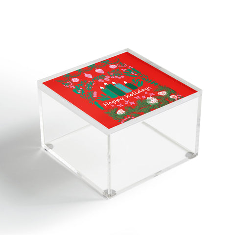 DESIGN dannick happy holidays greetings folk Acrylic Box