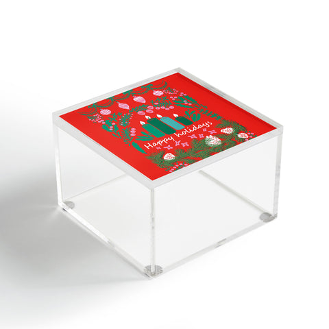 DESIGN d´annick happy holidays greetings folk Acrylic Box