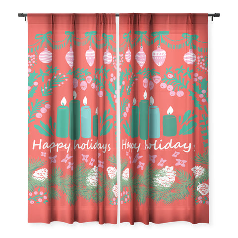 DESIGN dannick happy holidays greetings folk Sheer Non Repeat