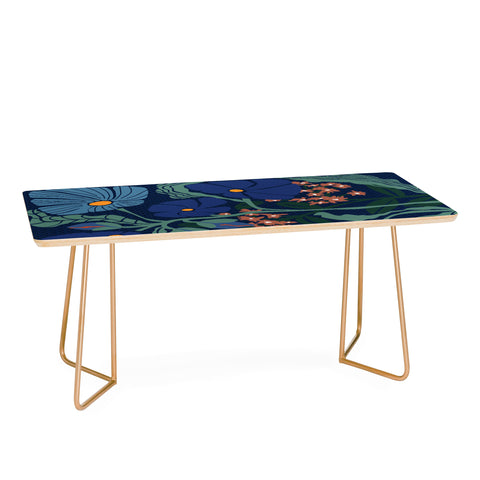 DESIGN dannick Klimt flower dark blue Coffee Table