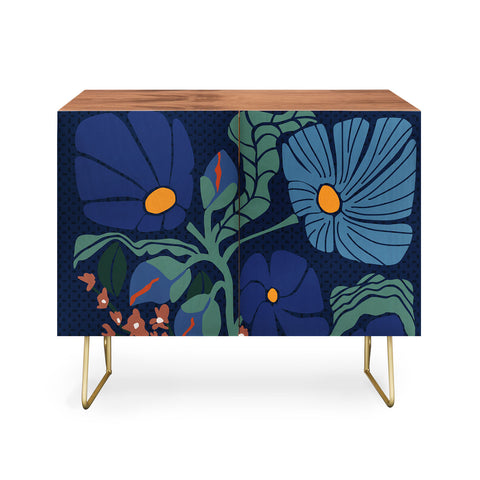 DESIGN dannick Klimt flower dark blue Credenza