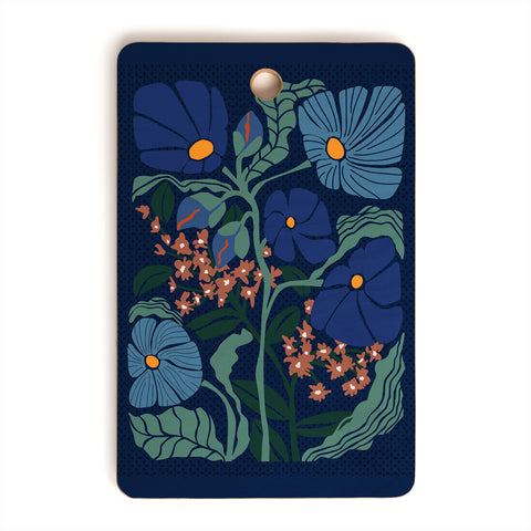 DESIGN dannick Klimt flower dark blue Cutting Board Rectangle