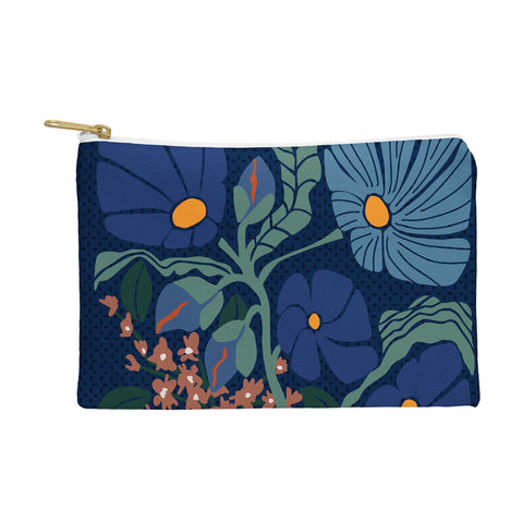 DESIGN dannick Klimt flower dark blue Pouch