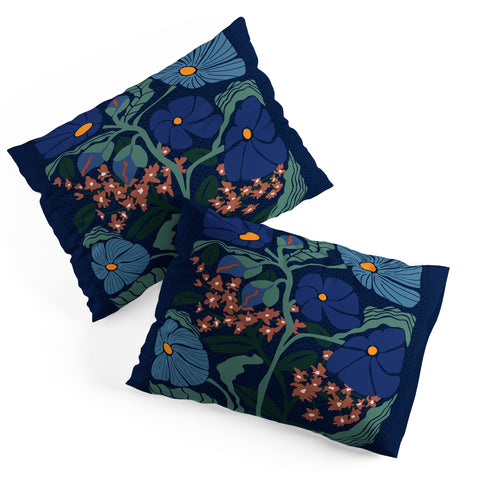 DESIGN d´annick Klimt flower dark blue Pillow Shams