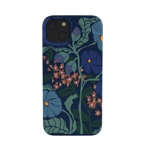 DESIGN dannick Klimt flower dark blue Phone Case