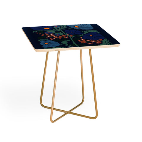 DESIGN d´annick Klimt flower dark blue Side Table