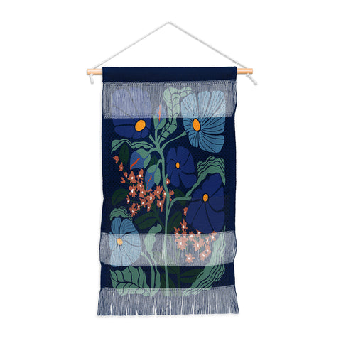 DESIGN dannick Klimt flower dark blue Wall Hanging Portrait