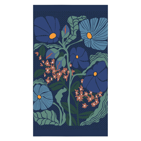 DESIGN dannick Klimt flower dark blue Tablecloth