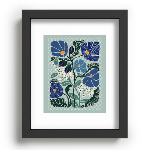 DESIGN dannick Klimt flowers light blue Recessed Framing Rectangle