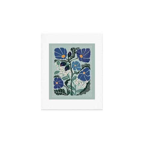 DESIGN d´annick Klimt flowers light blue Art Print