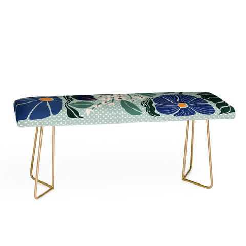 DESIGN d´annick Klimt flowers light blue Bench