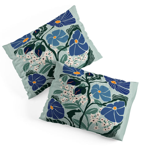 DESIGN d´annick Klimt flowers light blue Pillow Shams