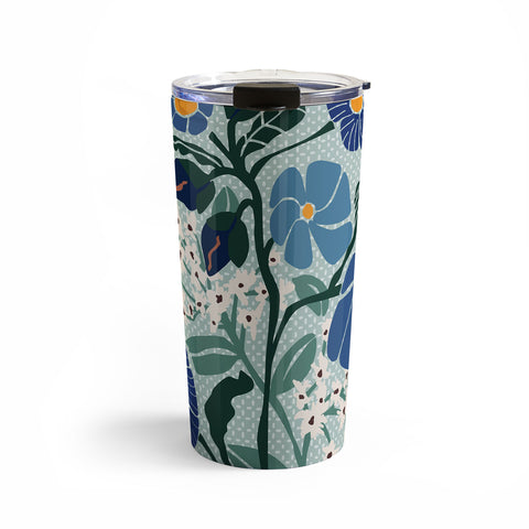 DESIGN dannick Klimt flowers light blue Travel Mug