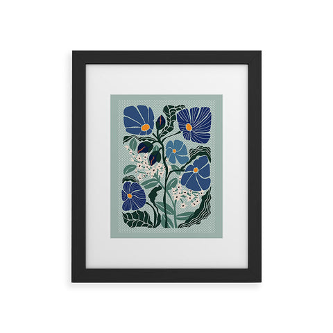 DESIGN d´annick Klimt flowers light blue Framed Art Print