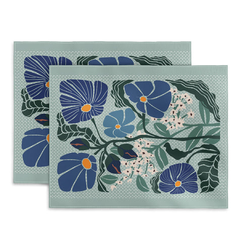 DESIGN d´annick Klimt flowers light blue Placemat