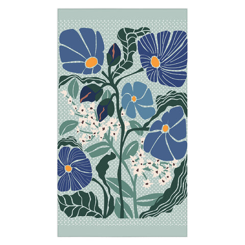 DESIGN dannick Klimt flowers light blue Tablecloth
