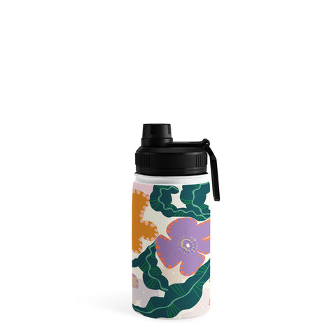 DESIGN d´annick Large Pink Retro Flowers Water Bottle