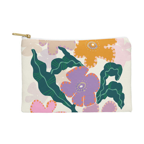 DESIGN dannick Large Pink Retro Flowers Pouch