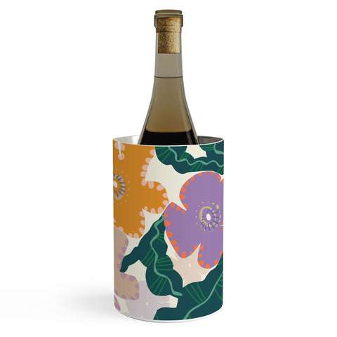 DESIGN dannick Large Pink Retro Flowers Wine Chiller