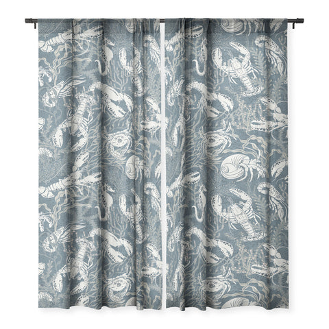 DESIGN dannick Lobster and friends Sheer Non Repeat