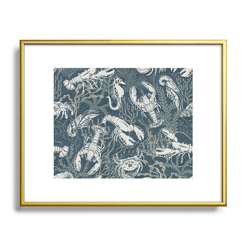 DESIGN dannick Lobster and friends Metal Framed Art Print