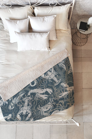 DESIGN d´annick Lobster and friends Fleece Throw Blanket