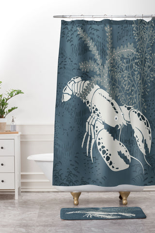 DESIGN dannick Lobster II Shower Curtain And Mat