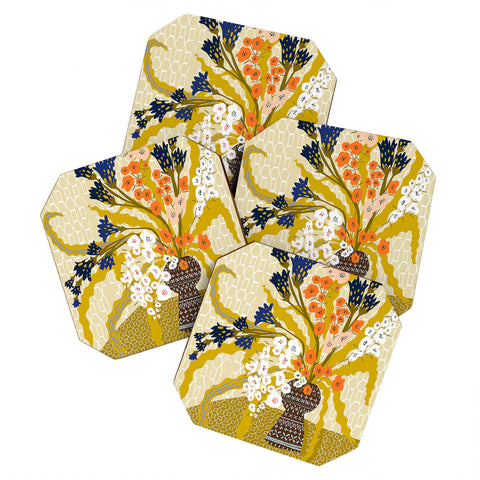 DESIGN dannick Matisse Flower Vase modern Ill Coaster Set