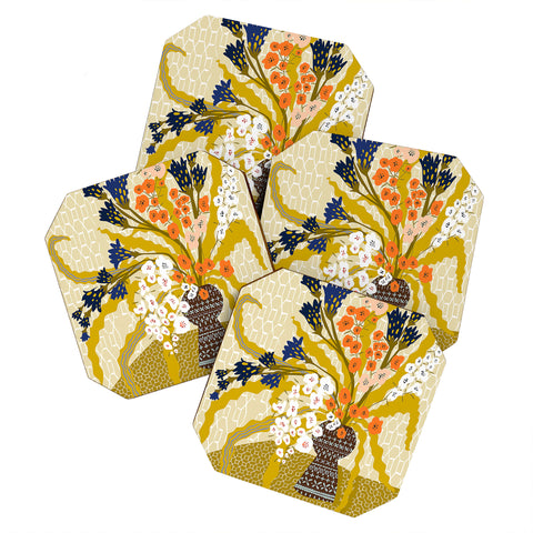 DESIGN d´annick Matisse Flower Vase modern Ill Coaster Set
