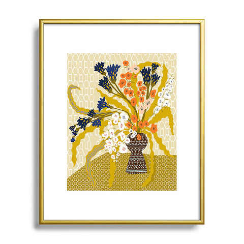 DESIGN dannick Matisse Flower Vase modern Ill Metal Framed Art Print