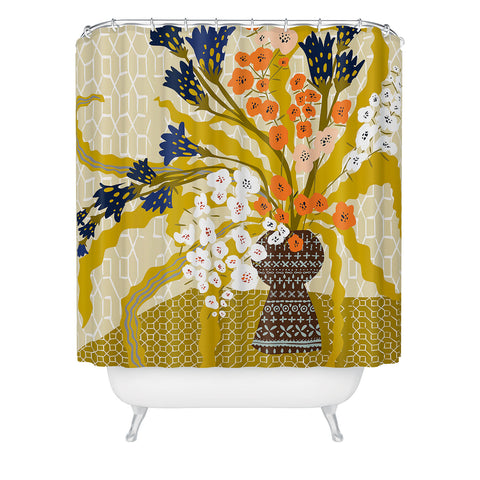 DESIGN dannick Matisse Flower Vase modern Ill Shower Curtain