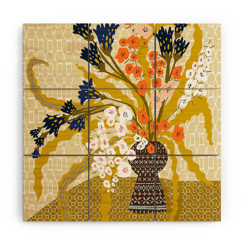 DESIGN d´annick Matisse Flower Vase modern Ill Wood Wall Mural