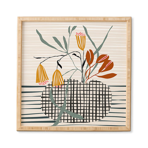 DESIGN dannick midcentury plant pot Framed Wall Art