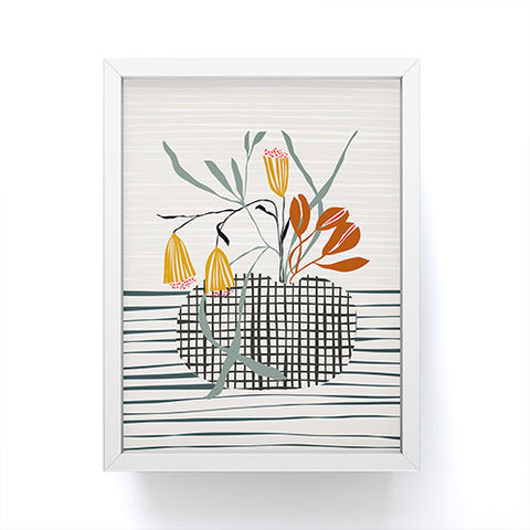 DESIGN dannick midcentury plant pot Framed Mini Art Print