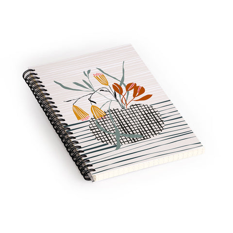 DESIGN d´annick midcentury plant pot Spiral Notebook