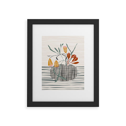 DESIGN d´annick midcentury plant pot Framed Art Print