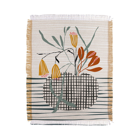 DESIGN d´annick midcentury plant pot Throw Blanket