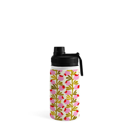 DESIGN dannick Minimal nordic flower pink Water Bottle