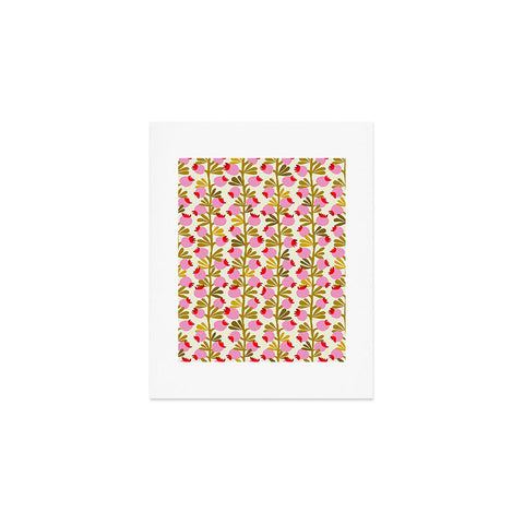 DESIGN dannick Minimal nordic flower pink Art Print